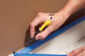 Cut tape when paint is dry